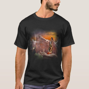 Indiaans echtpaar vignet t-shirt