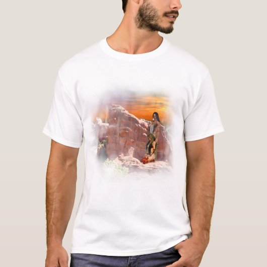 Indiaans echtpaar vignet t-shirt (Voorkant)