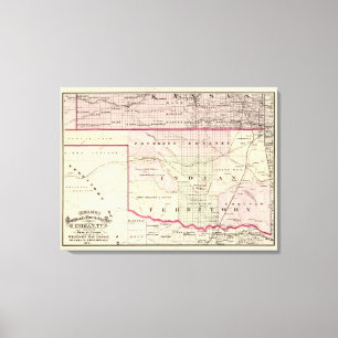 Indiaans grondgebied canvas afdruk