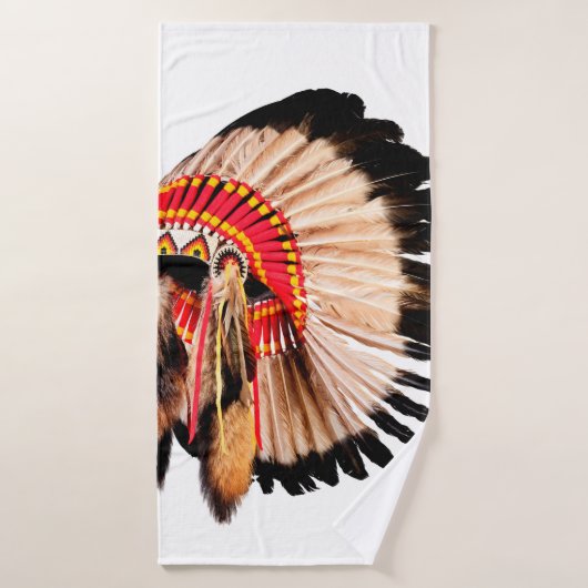 indiaans hoofdadres ( indian chi ) badhanddoek (Badhanddoek)