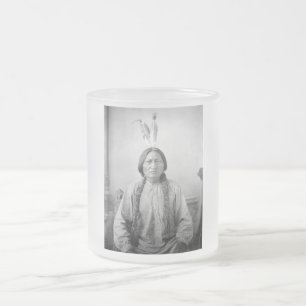 Indiaans icoon: Lakota leider Sitting Bull Matglas Koffiemok