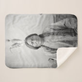 Indiaans icoon: Lakota leider Sitting Bull Sherpa Deken (Voorkant (horizontaal))