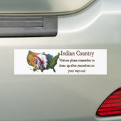Indiaans land #2 bumpersticker (Op auto)