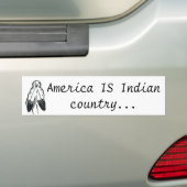 indiaans land bumpersticker (Op auto)