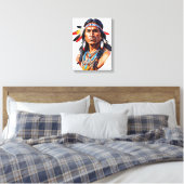 Indiaans Man Canvas Afdruk (Insitu (Slaapkamer))