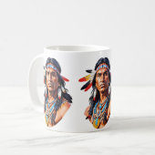 Indiaans Man Koffiemok (Voorkant links)