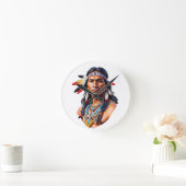 Indiaans Man Ronde Klok (Huis)