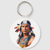 Indiaans Man Sleutelhanger (Achterkant)