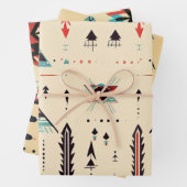 Indiaans patroon inpakpapier vel (In situ)