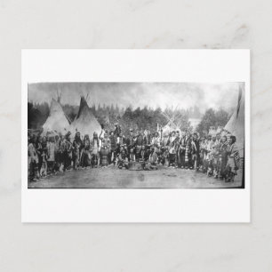 Indiaans portret briefkaart