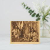 Indiaans  portret briefkaart (Staand voorkant)