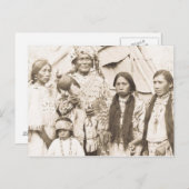 Indiaans  portret briefkaart (Voorkant / Achterkant)