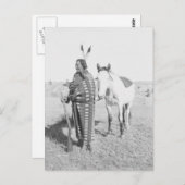 Indiaans portret briefkaart (Voorkant / Achterkant)