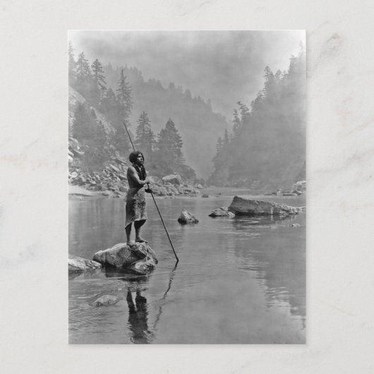 Indiaans  portret briefkaart (Voorkant)