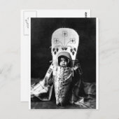 Indiaans  portret briefkaart (Voorkant / Achterkant)