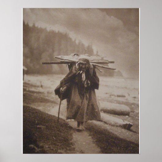 Indiaans  portret poster (Voorkant)