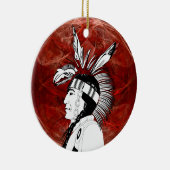 Indiaans profiel keramisch ornament (Rechts)