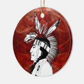 Indiaans profiel keramisch ornament (Links)