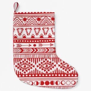 Indiaans: Red Ink Doodle. Kleine Kerstsok