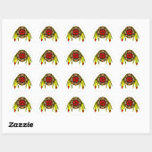 Indiaans Ronde Sticker (Vel)