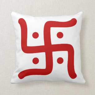 indiaans traditioneel hindu swastika symbool relig kussen