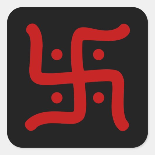 indiaans traditioneel hindu swastika symbool relig vierkante sticker (Voorkant)