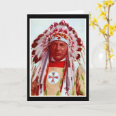 Indiaans Wenskaart Kaart (Gele Bloem)