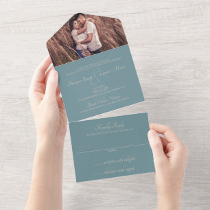 Indiaanse bruiloft all in one uitnodiging