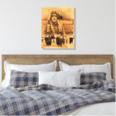 Indiaanse Buffalo Gallery verpakte print (Insitu (Slaapkamer))