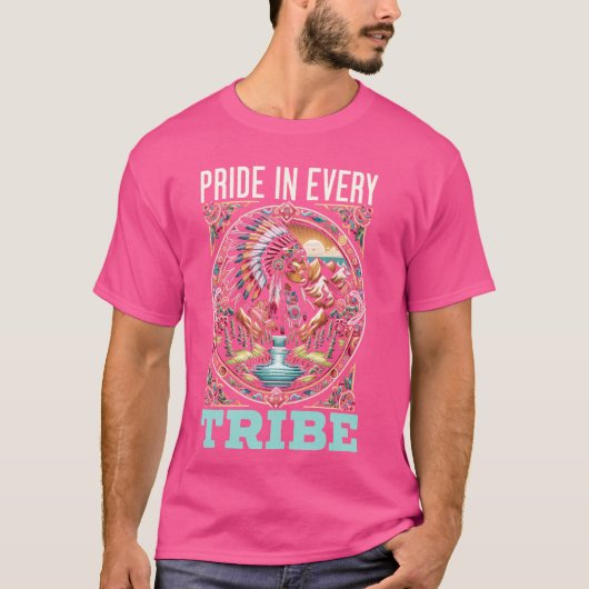 Indiaanse Cherokee Apache stam Indig T-shirt (Voorkant)