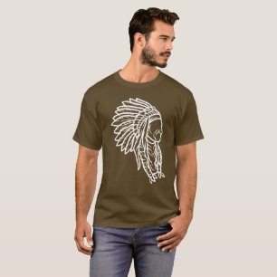 Indiaanse Chief Boho Indiase Apache T-shirt