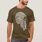 Indiaanse Chief  Boho Indiase Apache T-shirt (Voorkant)
