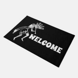 Indiaanse cultuur - Dansk Kokopelli 2 Deurmat