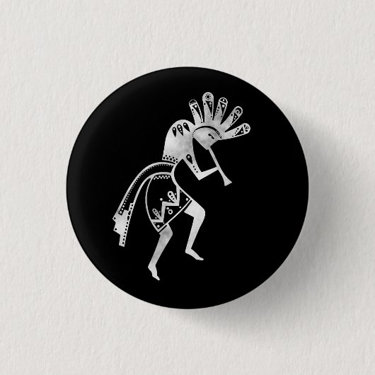 Indiaanse cultuur - Dansk Kokopelli 2 Ronde Button 3,2 Cm (Voorkant)