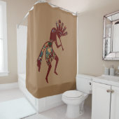 Indiaanse cultuur - Dansk Kokopelli 3 Douchegordijn (In situ)