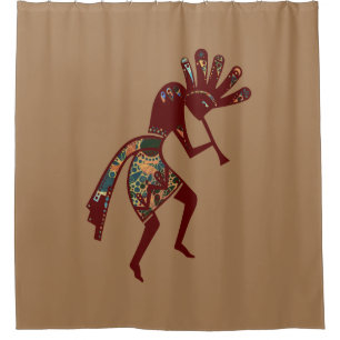 Indiaanse cultuur - Dansk Kokopelli 3 Douchegordijn