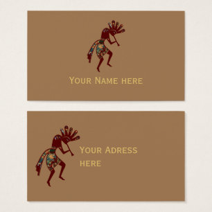 Indiaanse cultuur - Dansk Kokopelli 3 Visitekaartje