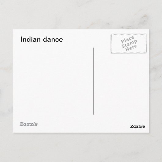 Indiaanse dans briefkaart (Achterkant)