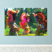 Indiaanse dans canvas afdruk (Insitu (Houten vloer))