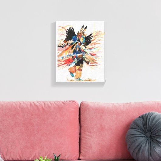 Indiaanse danser II Canvas Afdruk (Insitu (Woonkamer))