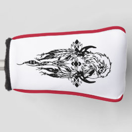 Indiaanse, Eagle, Dreamcatcher, koe schedel Golfheadcover