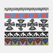 Indiaanse etnische illustratie fleece deken (Voorkant (Horizontaal))