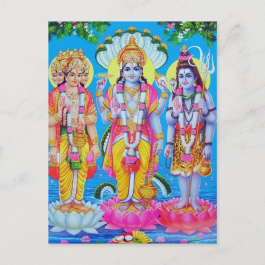 indiaanse god briefkaart (Voorkant)