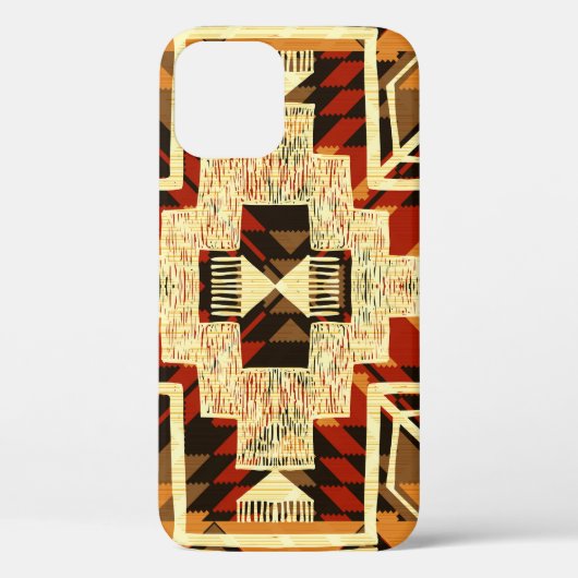 Indiaanse, handgetekende Abstract. Case-Mate iPhone Case (Achterkant)