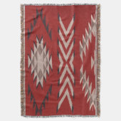 Indiaanse Indiaan zuidwest rood patroon Deken (Voorkant Verticaal)