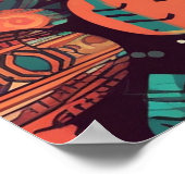 Indiaanse Indiaanse kunst print (Hoek)