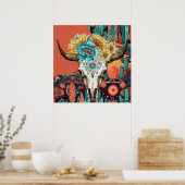 Indiaanse Indiaanse kunst print (Keuken)