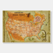 Indiaanse indianen kaart