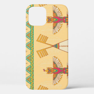 Indiaanse inheemse sierachtergrond. iPhone 12 hoesje
