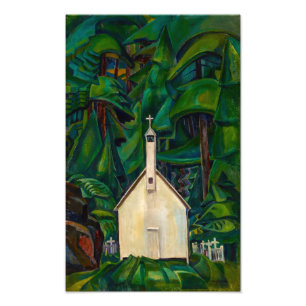 Indiaanse Kerk Emily Carr Foto Afdruk